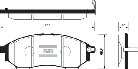 SANGSIN SP1249 Колодки торм.передние
