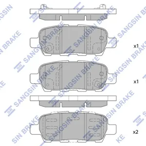 SANGSIN SP1250 Колодки торм.задние Infiniti EX35G35, Nissan Altima 2.53.5 Sentra 07>