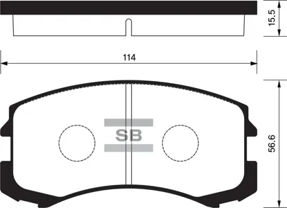SANGSIN SP1255 Колодки торм.передние Mitsubishi Lancer 1.31.62.0 02>