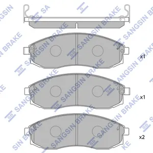 SANGSIN SP1256 Колодки торм.передние Mitsubishi L200 2.5TD 4WD 01>
