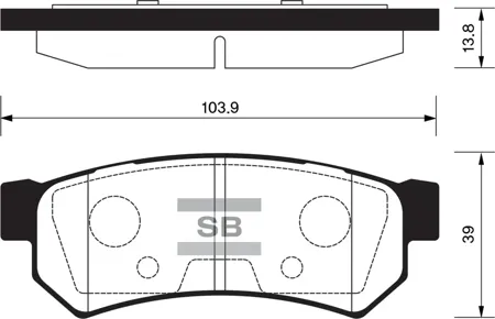 SANGSIN SP1257 Колодки торм.задние