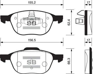 SANGSIN SP1260 Колодки торм.передние