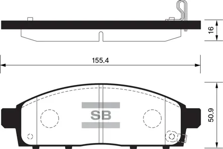 SANGSIN SP1361 Колодки торм.передние