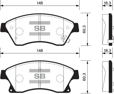 SANGSIN SP1362 Колодки торм.передние Chevrolet Cruze 09->