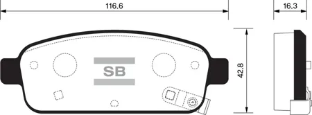 SANGSIN SP1363 Колодки торм.задние