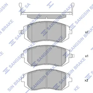 SANGSIN SP1367 Колодки торм.передние Subaru Legacy 2.0i2.5i 98-03 Impreza 2.0iT WRX 01-03