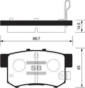 SANGSIN SP1368 Колодки торм.задние