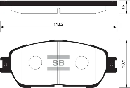 SANGSIN SP1372 Колодки торм.передние