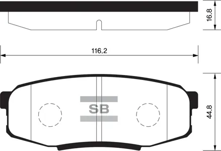 SANGSIN SP1382 Колодки торм.задние