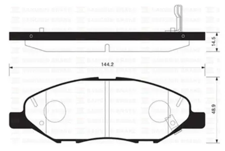 SANGSIN SP1383 Колодки торм.передние Vesta NG 144,2x48,9x14,5 Nissan Tiida 1.61.81.5D 07>