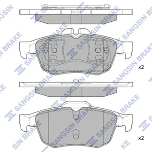 SANGSIN SP1396 Колодки торм.задние Renault Latitude 2.0 16V2.0DCI 10>