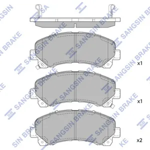 SANGSIN SP1409 Колодки торм.передние Isuzu D-Max 2.5DTD3.0D 07>