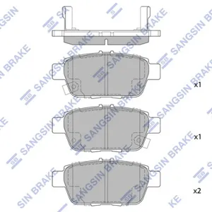 SANGSIN SP1430 Колодки торм.задние SNS [43022SJCA00] Honda Ridgeline 06>, Acura TL 09>