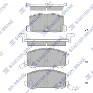 SANGSIN SP1437 Колодки торм. Toyota Avensis Camry Carina Celica Corolla 86-03 задние