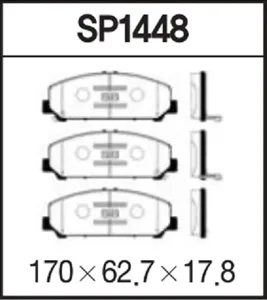 SANGSIN SP1448 Колодки торм.передние Nissan Armada 07-11Parthfinder 4.0 11>Xterra 11>