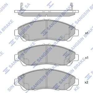 SANGSIN SP1452 Колодки торм.передние [45022STXA00] Acura MDXZDX 07-11, Honda Pilot 09-11