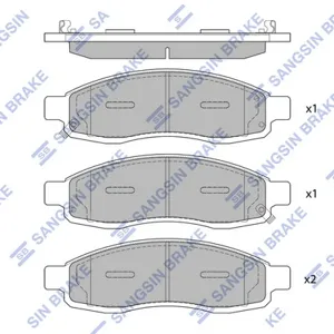 SANGSIN SP1455 Колодки торм.передние [410607S025] Infiniti QX 56 04-06, Nissan ArmadaTitan 04-05