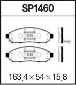 SANGSIN SP1460 Колодки торм.пер