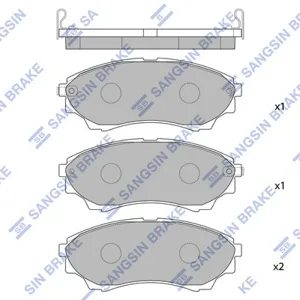 SANGSIN SP1479 Колодки торм.передние SNS GDB3403=1151 00 Ford Ranger 2.5TDi, Mazda Serie B 2.5DTD 02>