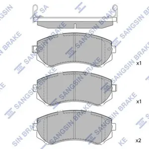 SANGSIN SP1492 Колодки торм.передние