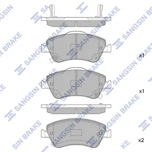 SANGSIN SP1500 Колодки торм.передние Toyota Auris 1.4VVTi1.6VVTi1.4D-4D2.2D 07>
