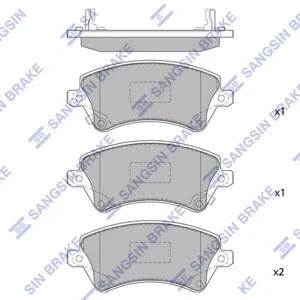SANGSIN SP1502 Колодки торм.передние =GDB3288=822 12=833 012B-SX Toyota Corolla 1.41.62.0D 02> диск 15'