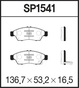 SANGSIN SP1541 Колодки торм.передние