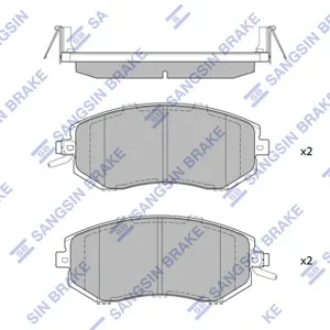 SANGSIN SP1553 Колодки торм.передние Subaru Impresa Forester Legacy 1.5-2.52.0D 09>