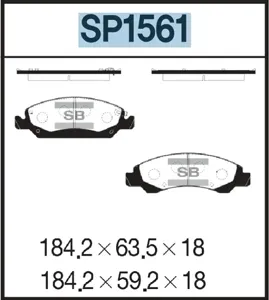 SANGSIN SP1561 Колодки торм.передние
