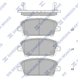 SANGSIN SP1569 Колодки торм.передние Honda Civic 1.31.41.8i2.2CDTi 06>