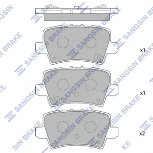 SANGSIN SP1570 Колодки торм.задние Honda Civic 1.3i1.41.8i2.2CDTi 06>