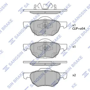 SANGSIN SP1573 Колодки торм.передние Honda Accord VIII all 03>