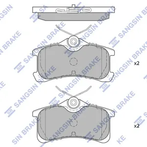 SANGSIN SP1575 Колодки торм.задние диск 1415 с ABS Toyota Corolla 1.4i1.6i2.0D 97-00
