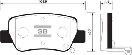SANGSIN SP1578 Колодки торм.задние