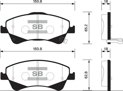 SANGSIN SP1580 Колодки торм.передние
