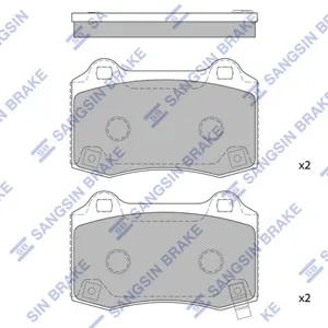 SANGSIN SP1587 Колодки торм.задние Hyundai Entourage V6 3.8 07>