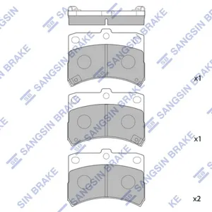 SANGSIN SP1594 Колодки торм.передние Daihatsu Cuore 1.0i 98-03