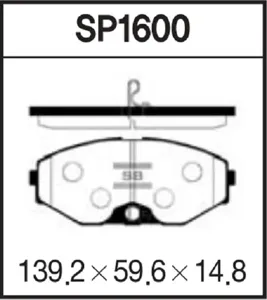 SANGSIN SP1600 Колодки торм.передние дат.