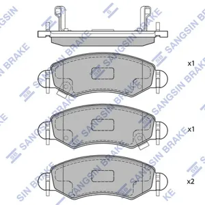 SANGSIN SP1601 Колодки торм.передние Suzuki WagonIgnis II R+ 1.3i1.5i1.3DDiS, Subaru Justy 1.31.5 03>