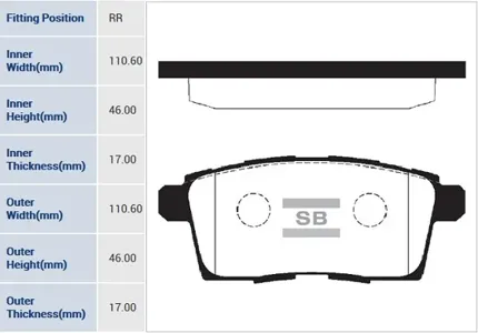 SANGSIN SP1604 Колодки торм.задние Mazda CX-7 2.32.2CDCX-9 3.5 07>