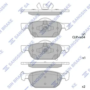 SANGSIN SP1605 Колодки торм.передние Honda Accord 2.0-2.4i 07.08>