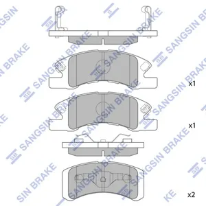 SANGSIN SP1611 Колодки торм.передние Daihatsu Cuore VII 1.0 03>