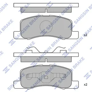 SANGSIN SP1613 Колодки торм.передние Mitsubishi Hinica Bravo ToppoWagon, Nissan Clipper 0.7-1.2 03>