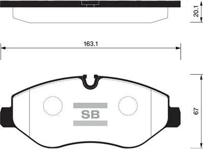 SANGSIN SP1622 Колодки торм.передние