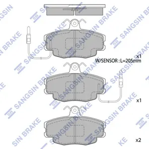 SANGSIN SP1668 Колодки торм.передние Renault Megane 1.4-2.0i1.9TDi 96>