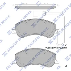 SANGSIN SP1675 Колодки торм.передние Ford Transit 2.3 16V2.2TDCi2.4TDCi 06>