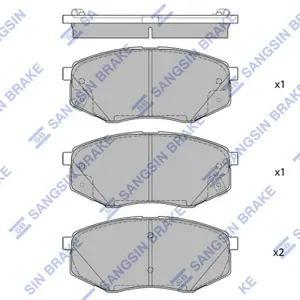 SANGSIN SP1681 Колодки торм.передние Hyundai Tucson ix35 2.0-2.42.0CRDi 10>