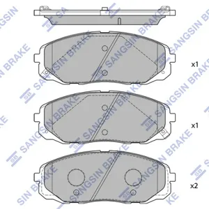 SANGSIN SP1688 Колодки торм.передние Kia Carnival 2.7i V62.9CRDi 06-