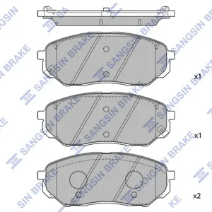 SANGSIN SP1690 Колодки торм.передние Kia Sorento all 14>