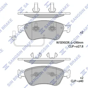 SANGSIN SP1693A Колодки торм.передние Audi A8, VW Phaeton 3.0-4.26.0 02>
